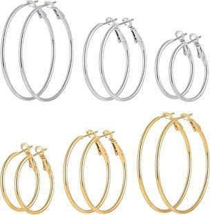 Stainless Steel Large Circle Earrings