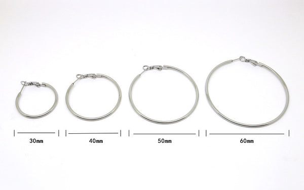Stainless Steel Large Circle Earrings