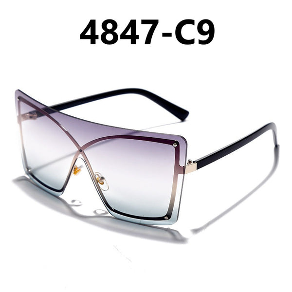 Fashion Oversized Rimless Sunglasses