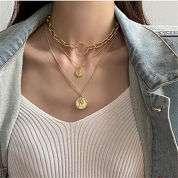 Layered Coin Necklace