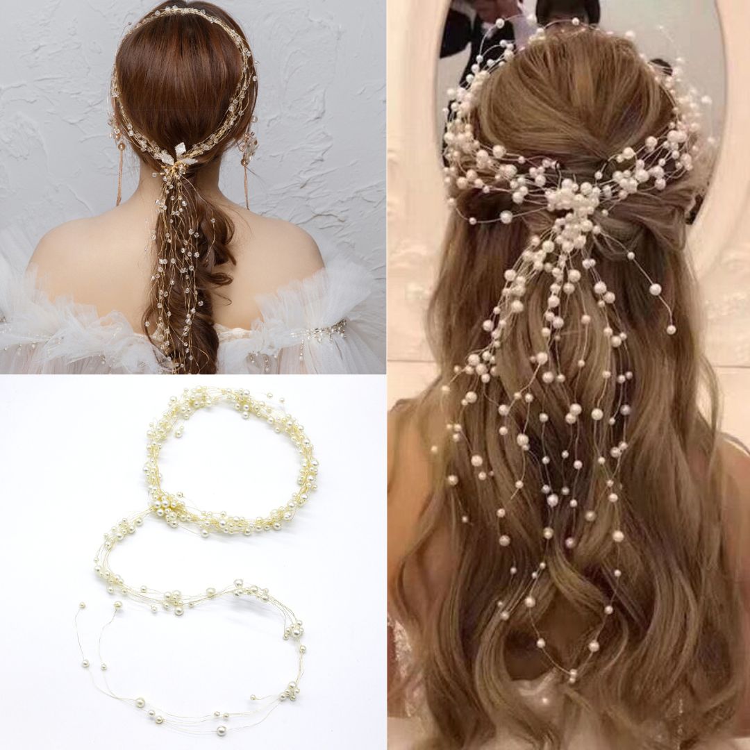 Pearl & Crystal Wreath Headdress