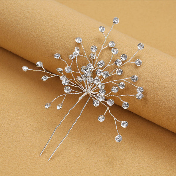 Gold Flower and Leaves Hair Combs