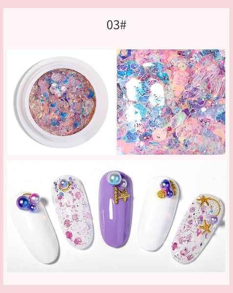 Nail Art Laser Glitter Sequins