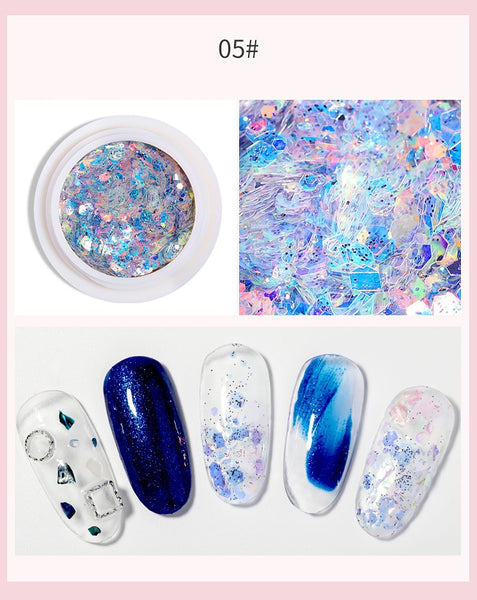 Nail Art Laser Glitter Sequins