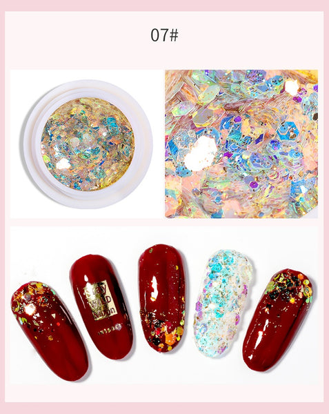 Nail Art Laser Glitter Sequins