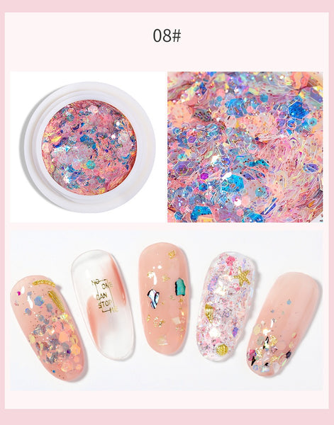 Nail Art Laser Glitter Sequins