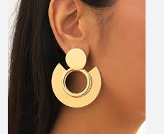 Circular Geometric Earrings