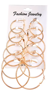 6pc Assorted Hoop Set