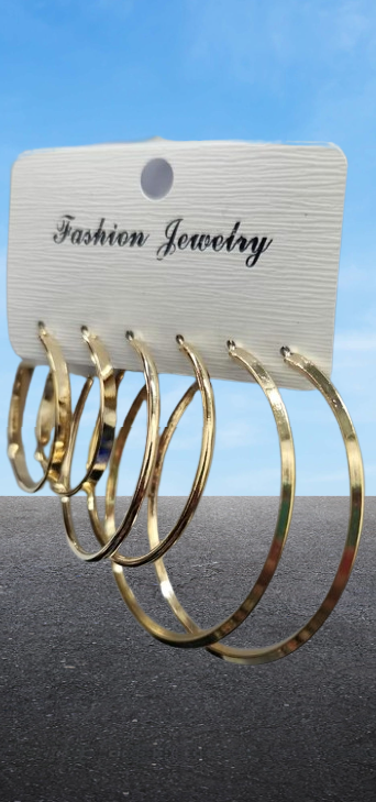 3pair Hoop set