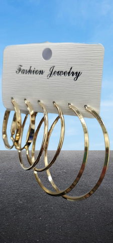 3pair Hoop set