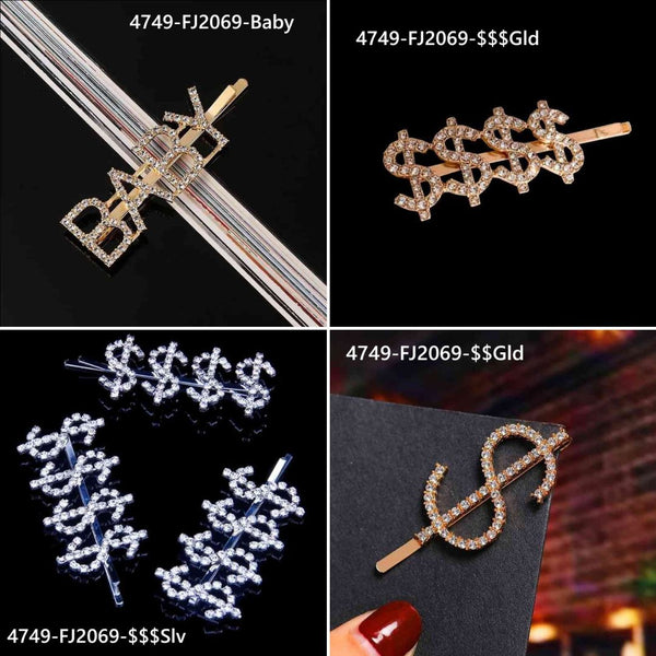Metal Rhinestones Barrette Hairclip