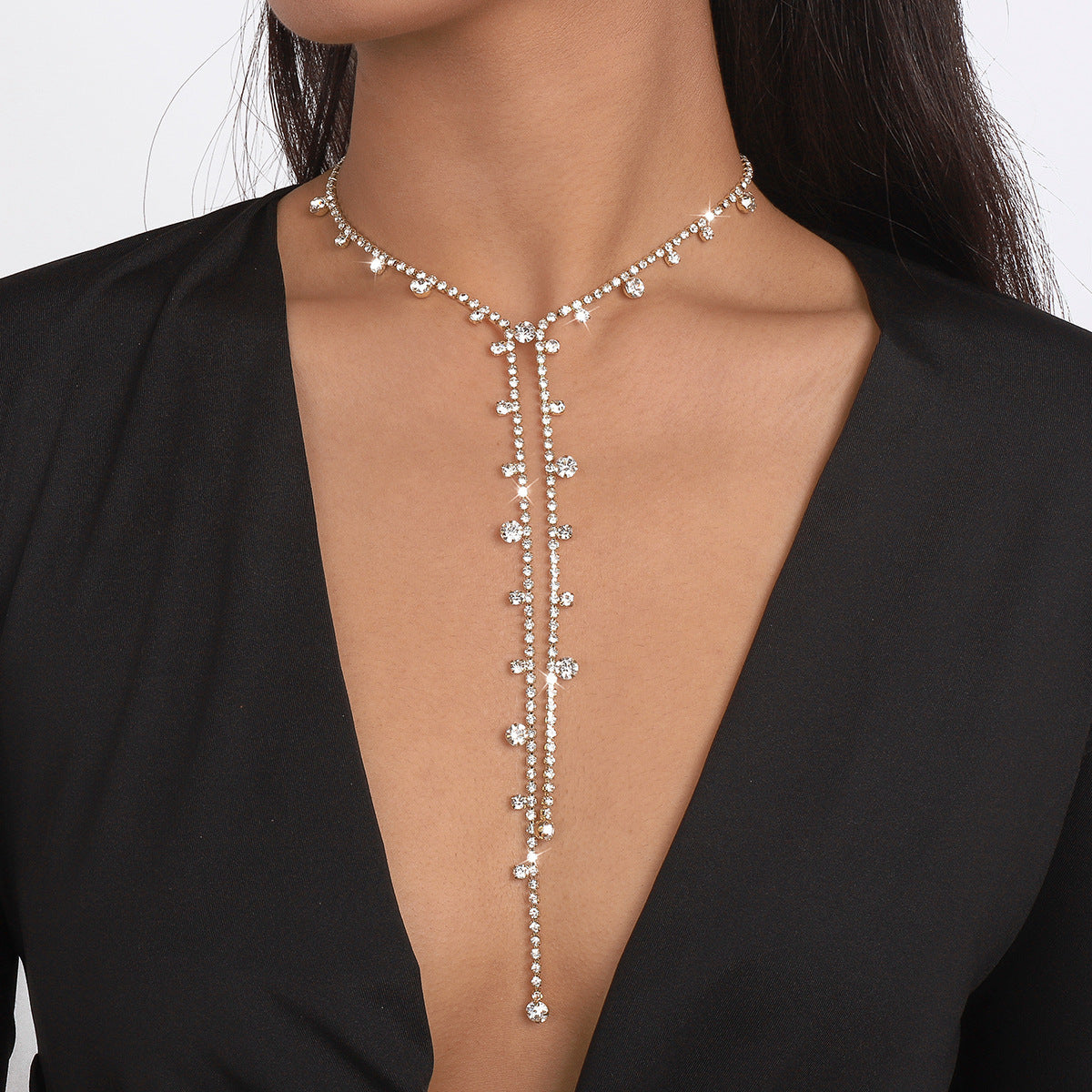 Multi-Layered Diamante Necklace 560