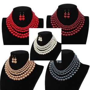 5 Layer String Pearl Set