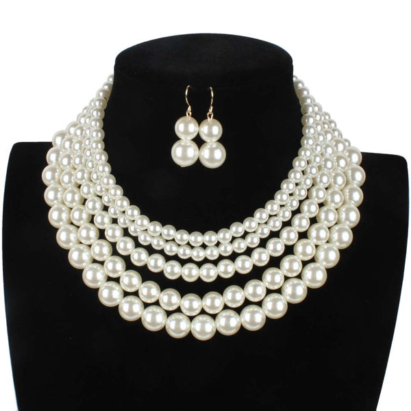 5 Layer String Pearl Set