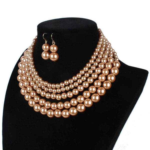 5 Layer String Pearl Set