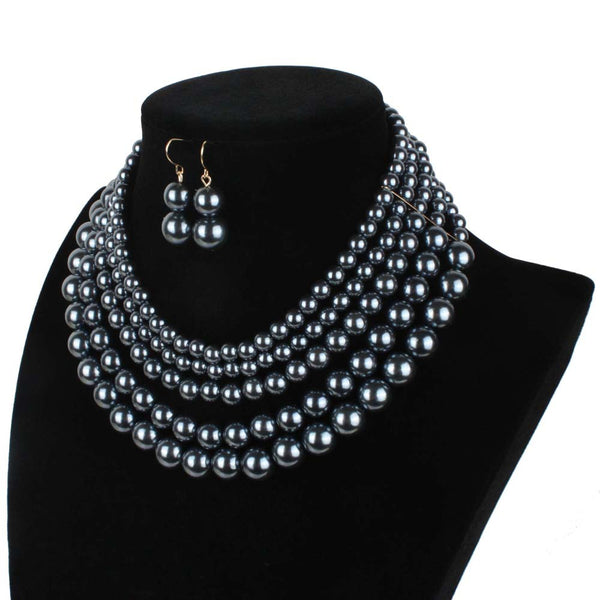 5 Layer String Pearl Set