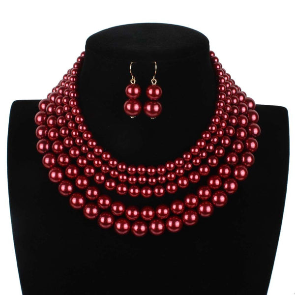 5 Layer String Pearl Set