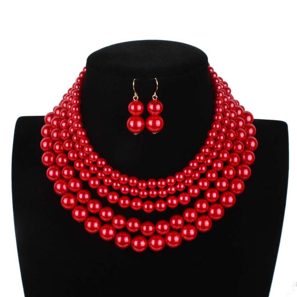 5 Layer String Pearl Set