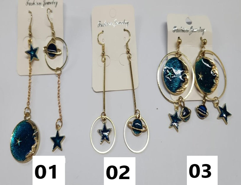 Blue Galaxy Earrings
