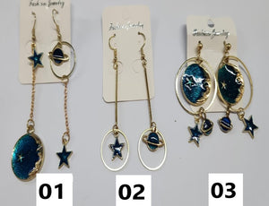 Blue Galaxy Earrings