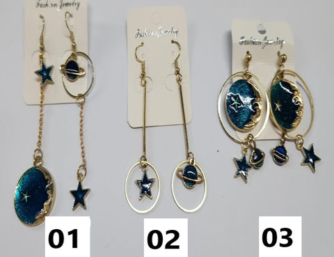 Blue Galaxy Earrings