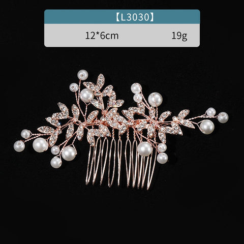 Bridal Pearl & Rhinestones Comb L3030