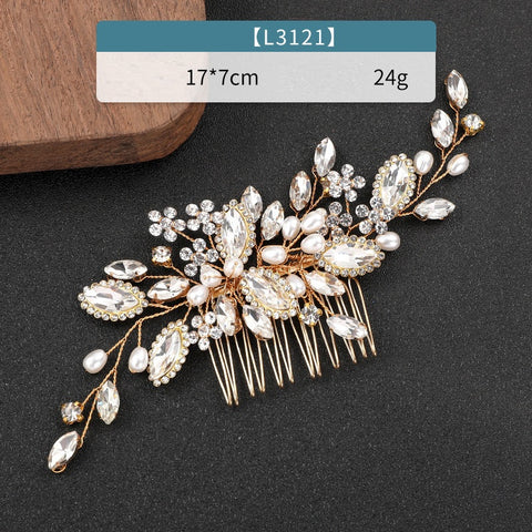 Bridal Pearl & Rhinestones Comb L3121