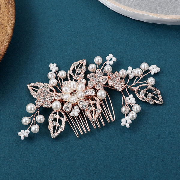 Bridal Pearl & Rhinestones Comb L3124