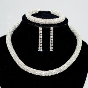 Thick Diamante Choker 3 Piece Set
