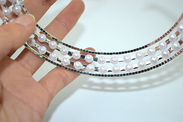 French Multi Layered Rhinestone Choker