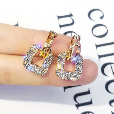 Cute & Classy Full Diamond Stud Earrings