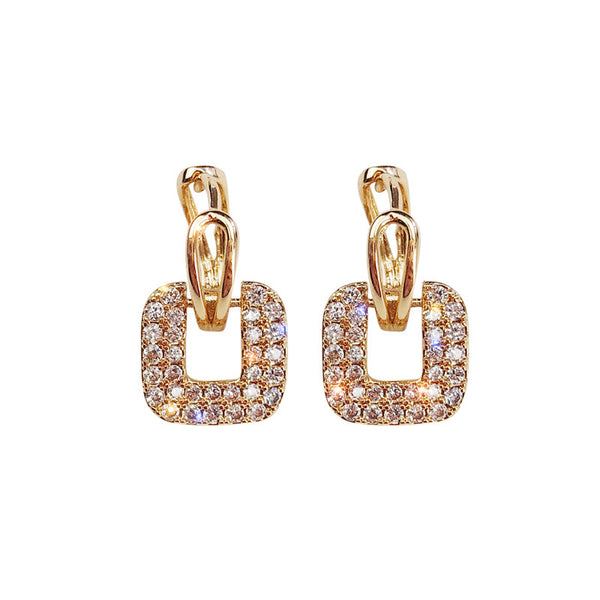 Cute & Classy Full Diamond Stud Earrings