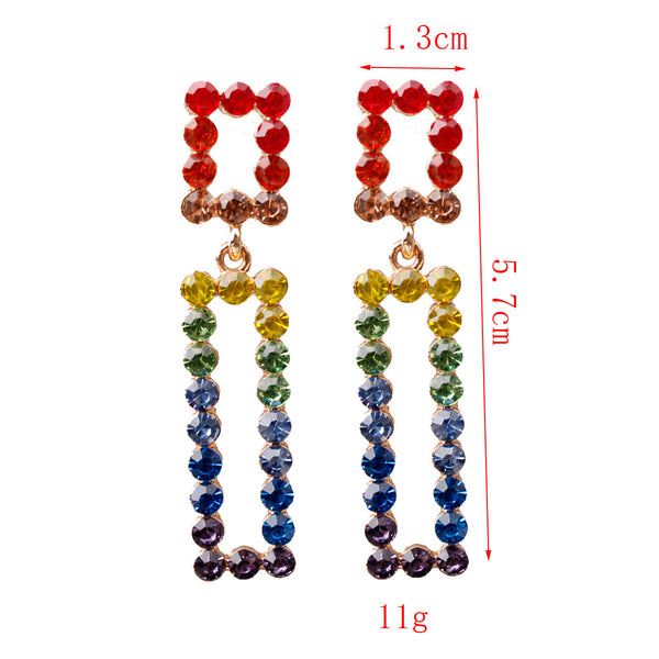 Simple Geometric Diamond Earrings