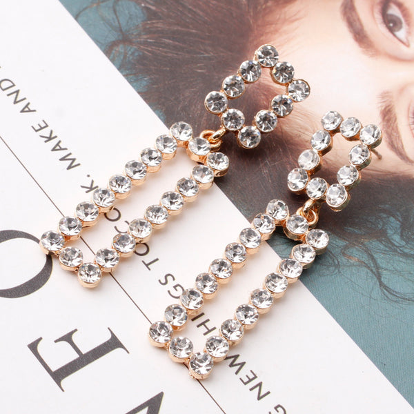 Simple Geometric Diamond Earrings