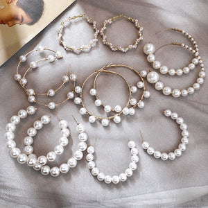 Hoop Pearl Earrings
