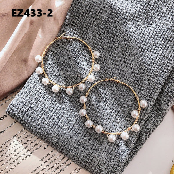 Hoop Pearl Earrings