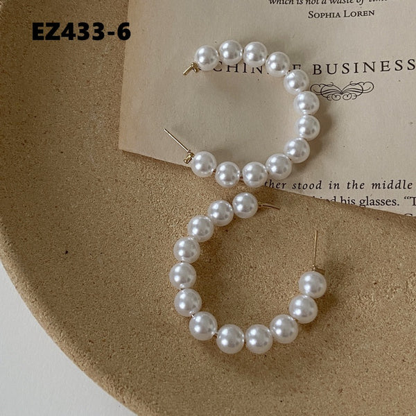 Hoop Pearl Earrings