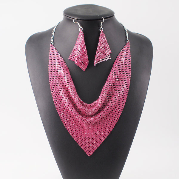 Chain Mail Scarf Necklace Set