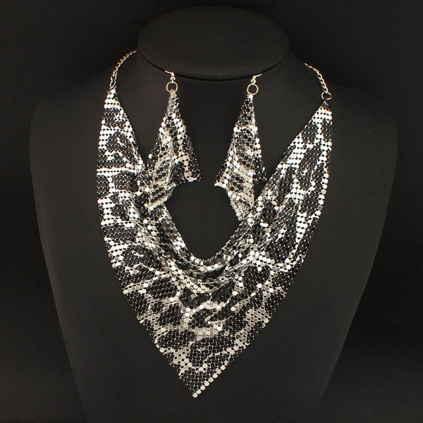 Chain Mail Scarf Necklace Set
