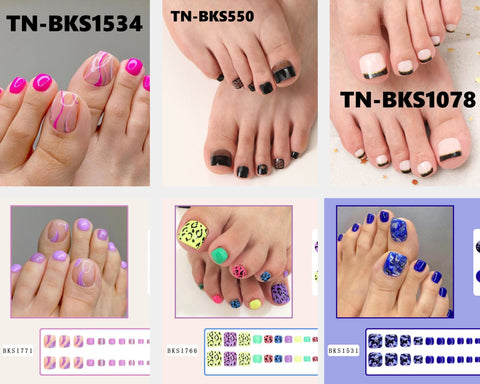 Press On Toe Nails BKS