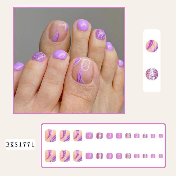 Press On Toe Nails BKS
