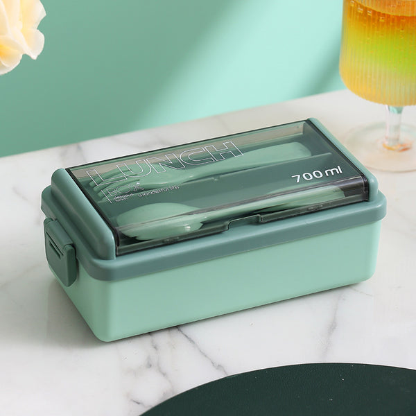 Microwavable Bento Lunch Container with Compartments Single Layer