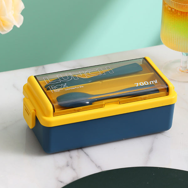 Microwavable Bento Lunch Container with Compartments Single Layer