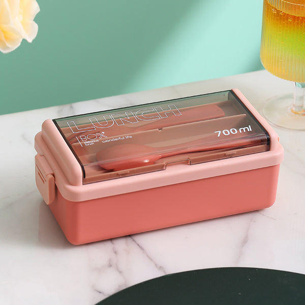 Microwavable Bento Lunch Container with Compartments Single Layer