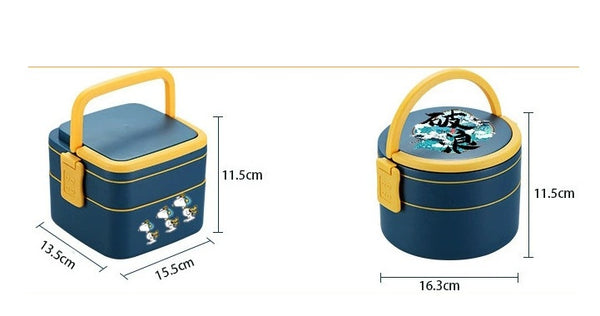 Microwavable Lunch Box Set Square