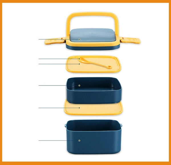 Microwavable Lunch Box Set Square