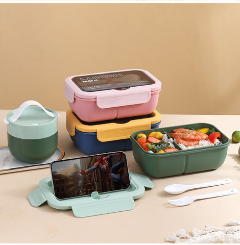 Microwavable Lunch Container with Compartments 2 Compartments
