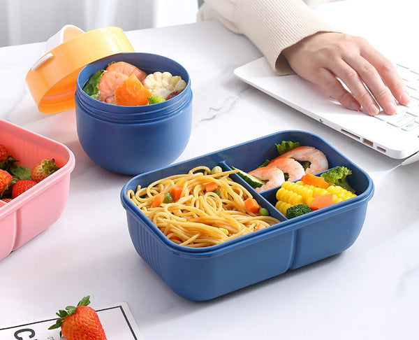 Microwavable Lunch Container with Compartments 2 Compartments