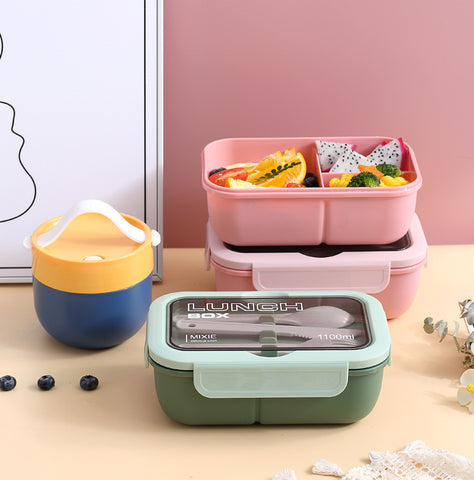 Microwavable Lunch Container with Compartments 3 Compartments