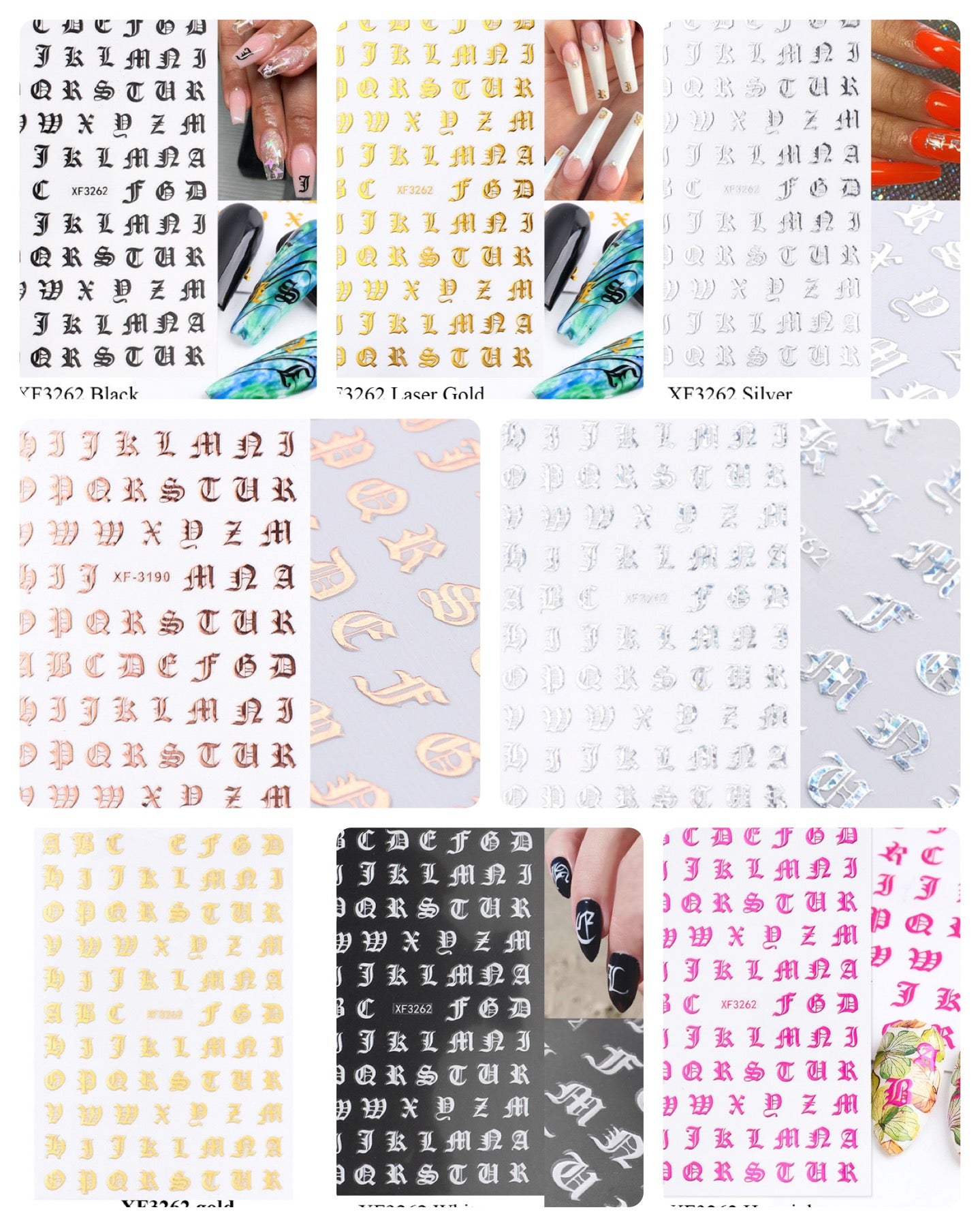 Letter Nail Art Stickers